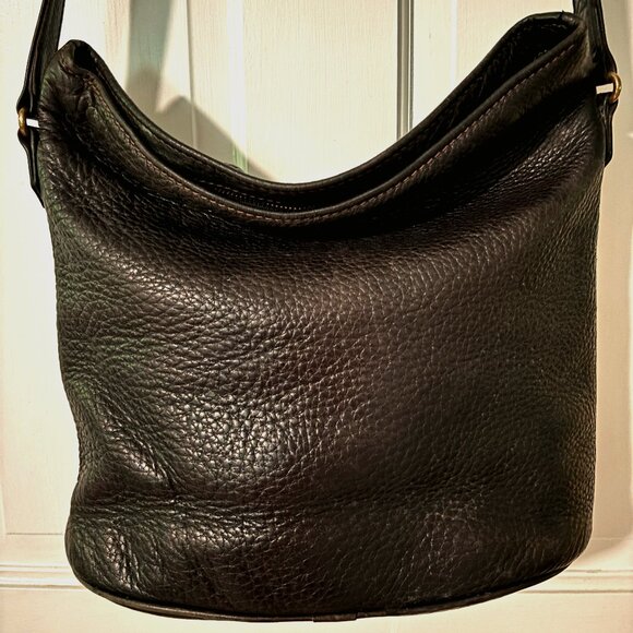 Coach Handbags - Vintage Coach Black Pebble Bucket Bag